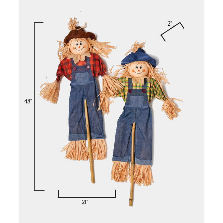 The Holiday Aisle® 2 Piece Scarecrow Garden Stake & Reviews Wayfair